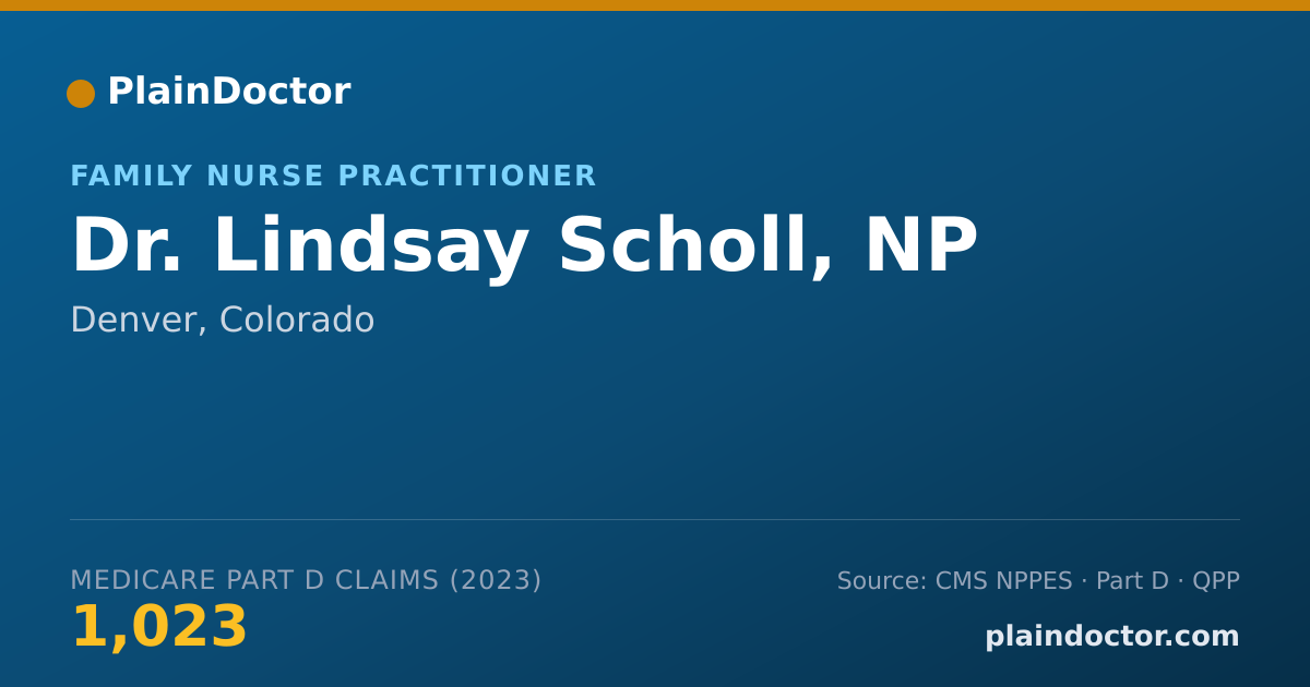 Shareable card for Lindsay Scholl, NP - Family Nurse Practitioner, Denver, CO