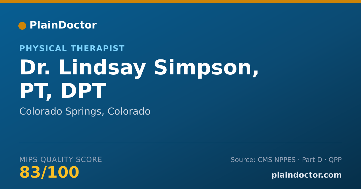 Shareable card for Lindsay Simpson, PT, DPT - Physical Therapist, Colorado Springs, CO