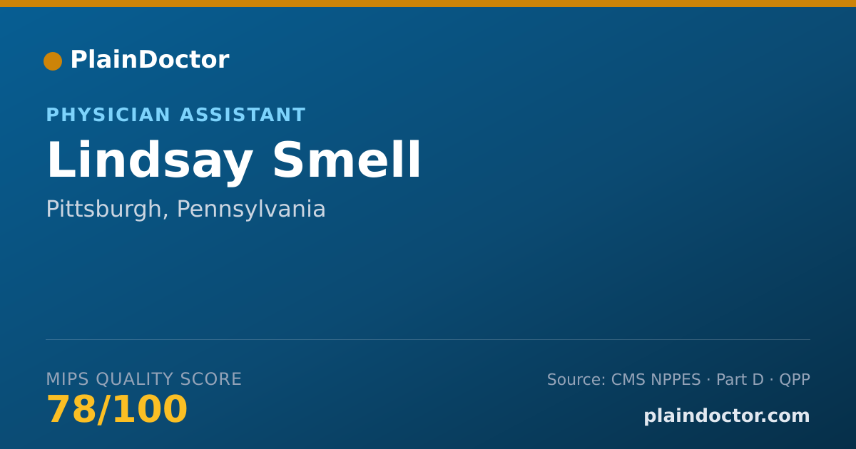 Shareable card for Lindsay Smell - Physician Assistant, Pittsburgh, PA