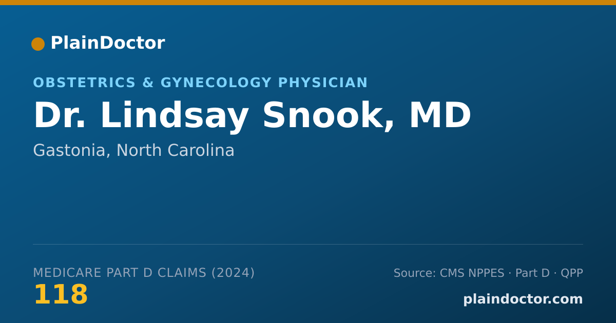 Shareable card for Lindsay Snook, MD - Obstetrics & Gynecology Physician, Gastonia, NC