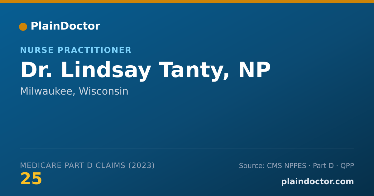 Shareable card for Lindsay Tanty, NP - Nurse Practitioner, Milwaukee, WI