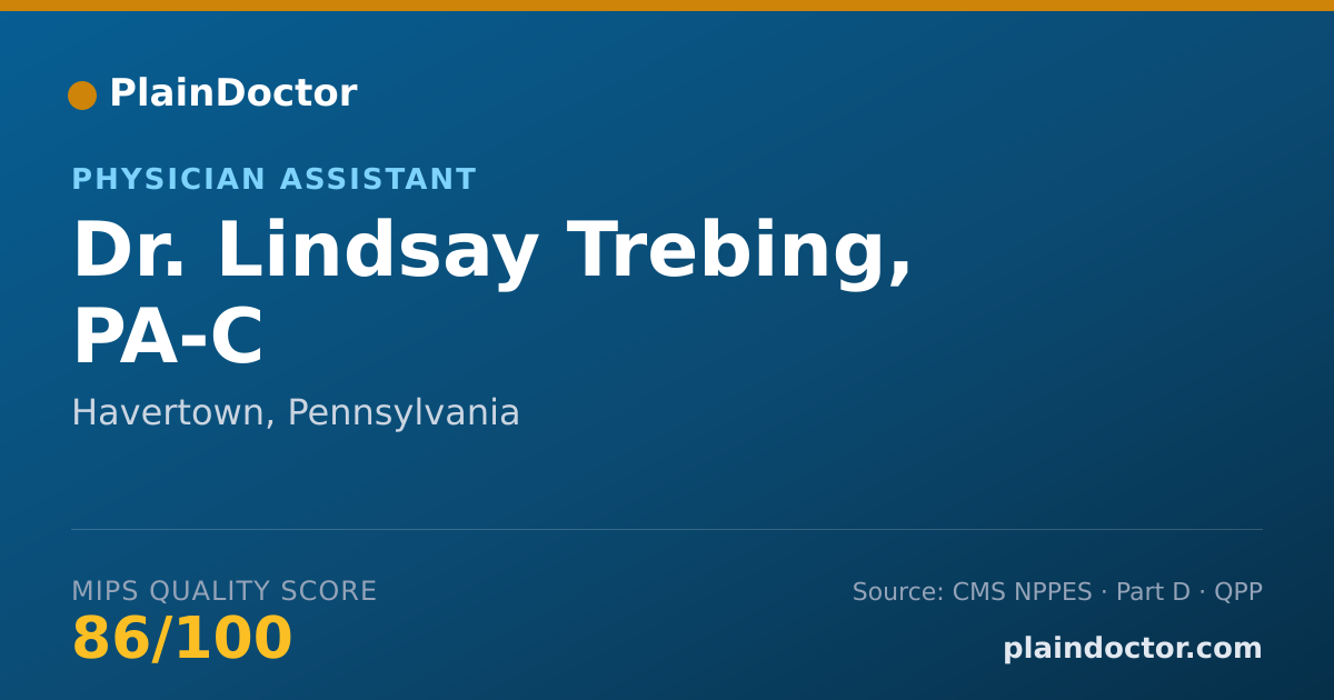Shareable card for Lindsay Trebing, PA-C - Physician Assistant, Havertown, PA