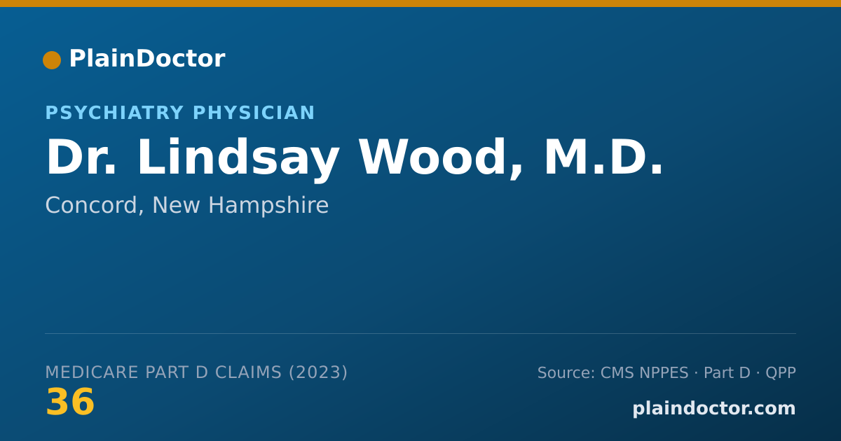 Shareable card for Lindsay Wood, M.D. - Psychiatry Physician, Concord, NH