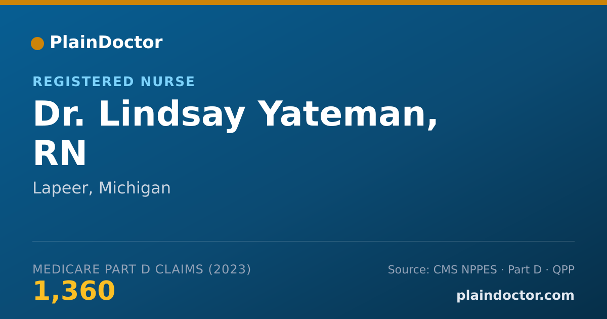 Shareable card for Lindsay Yateman, RN - Registered Nurse, Lapeer, MI