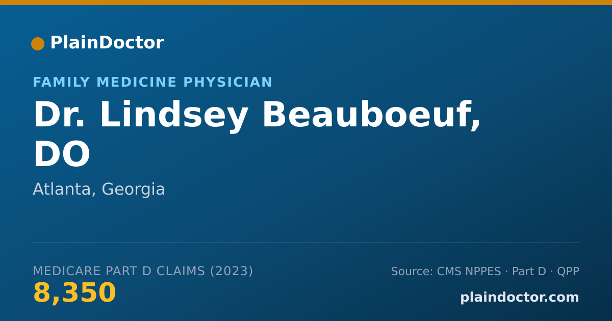Shareable card for Lindsey Beauboeuf, DO - Family Medicine Physician, Atlanta, GA