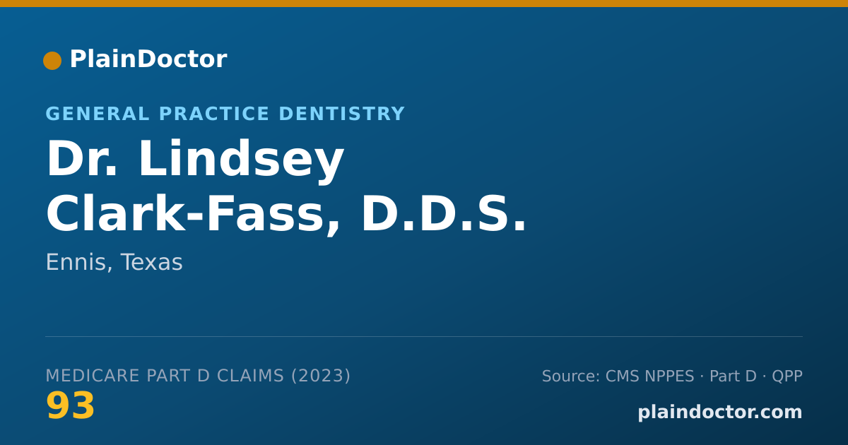 Shareable card for Lindsey Clark-Fass, D.D.S. - General Practice Dentistry, Ennis, TX