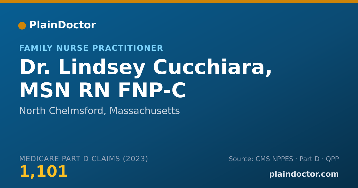 Shareable card for Lindsey Cucchiara, MSN RN FNP-C - Family Nurse Practitioner, North Chelmsford, MA