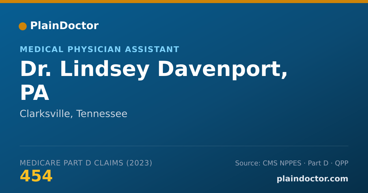 Shareable card for Lindsey Davenport, PA - Medical Physician Assistant, Clarksville, TN
