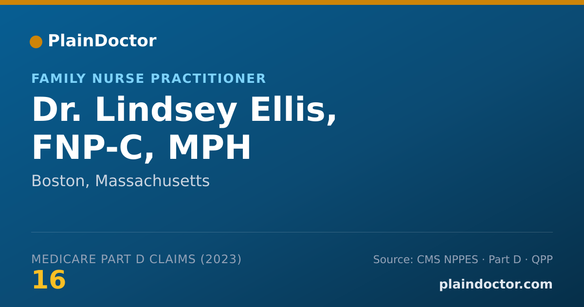 Shareable card for Lindsey Ellis, FNP-C, MPH - Family Nurse Practitioner, Boston, MA