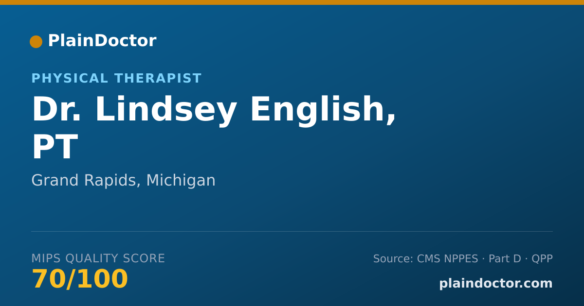 Shareable card for Lindsey English, PT - Physical Therapist, Grand Rapids, MI
