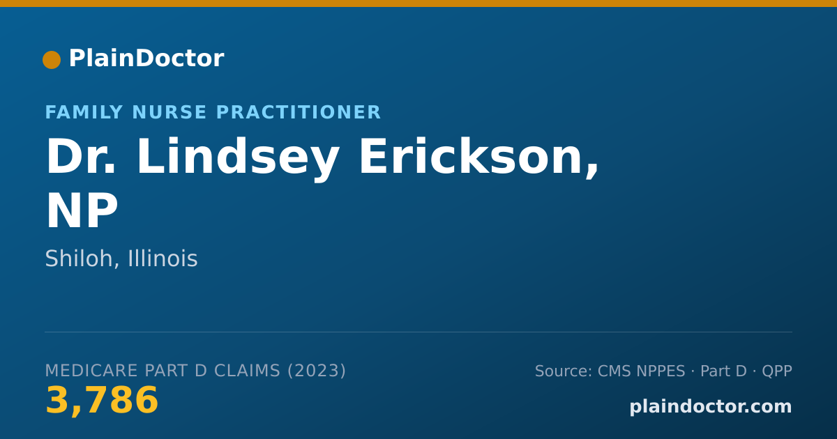 Shareable card for Lindsey Erickson, NP - Family Nurse Practitioner, Shiloh, IL