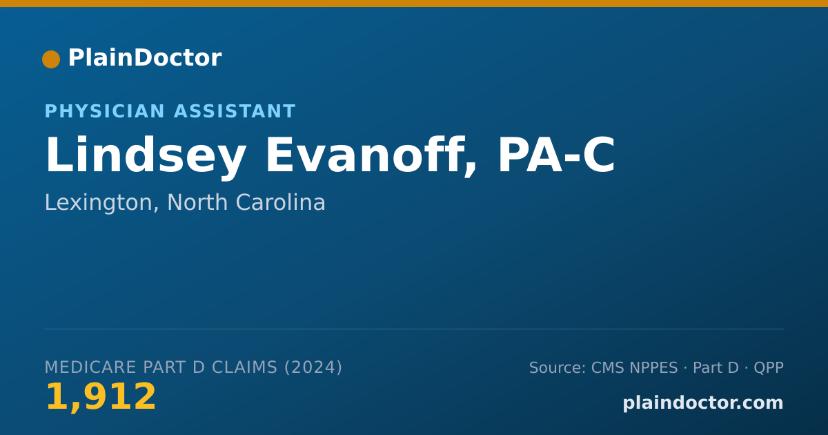 Shareable card for Lindsey Evanoff, PA-C - Physician Assistant, Lexington, NC