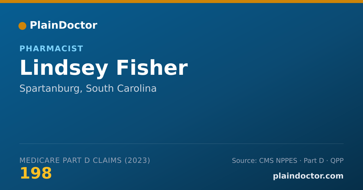 Shareable card for Lindsey Fisher - Pharmacist, Spartanburg, SC