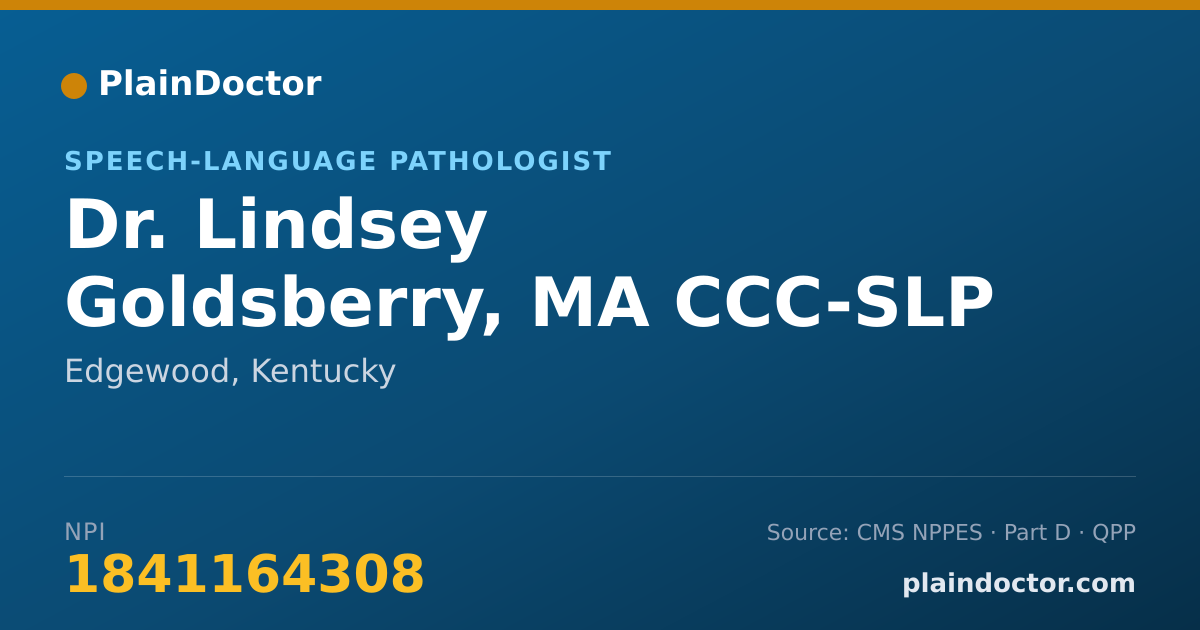 Shareable card for Lindsey Goldsberry, MA CCC-SLP - Speech-Language Pathologist, Edgewood, KY