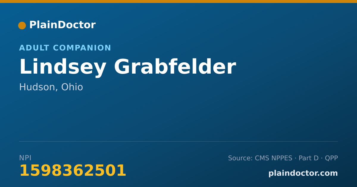 Shareable card for Lindsey Grabfelder - Adult Companion, Hudson, OH