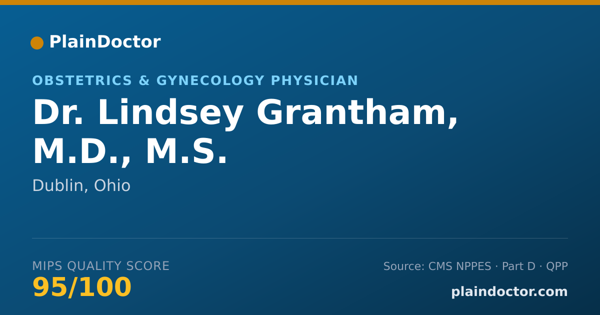 Shareable card for Lindsey Grantham, M.D., M.S. - Obstetrics & Gynecology Physician, Dublin, OH