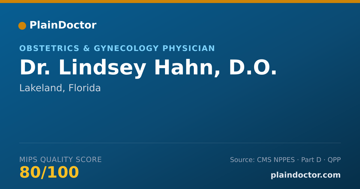 Shareable card for Lindsey Hahn, D.O. - Obstetrics & Gynecology Physician, Lakeland, FL
