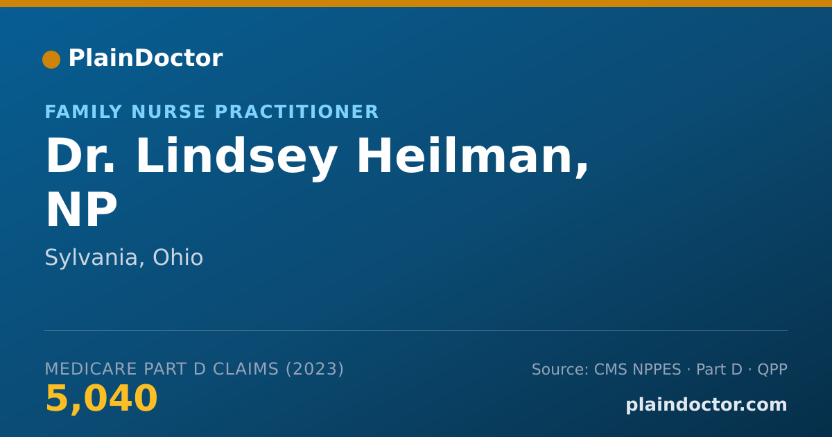 Shareable card for Lindsey Heilman, NP - Family Nurse Practitioner, Sylvania, OH