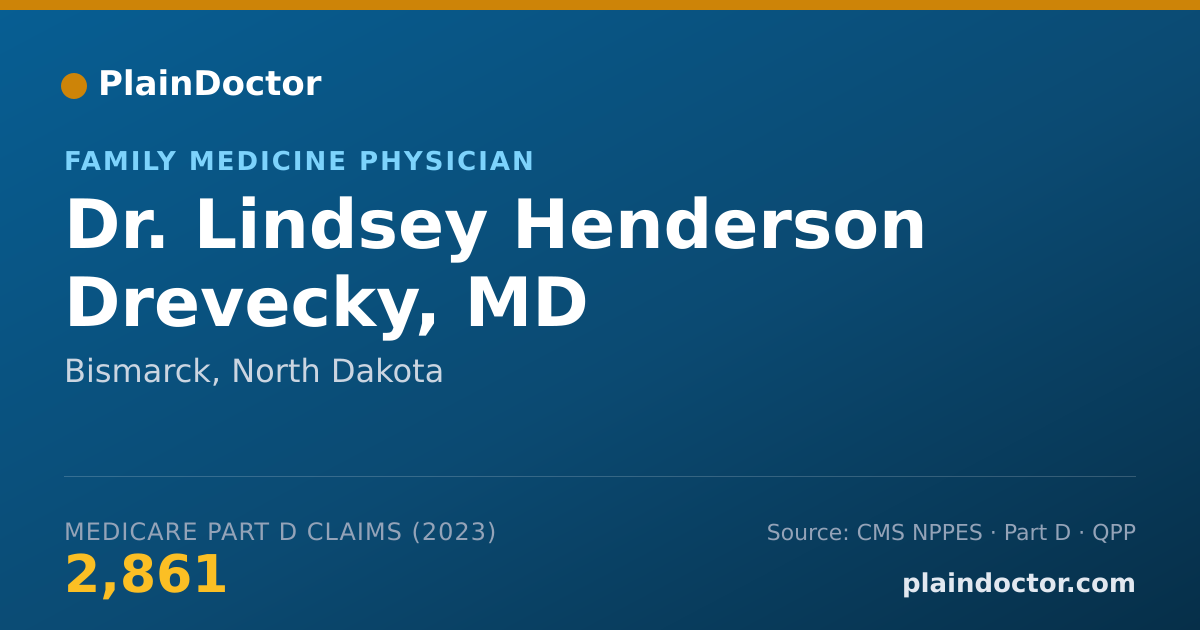 Shareable card for Lindsey Henderson Drevecky, MD - Family Medicine Physician, Bismarck, ND