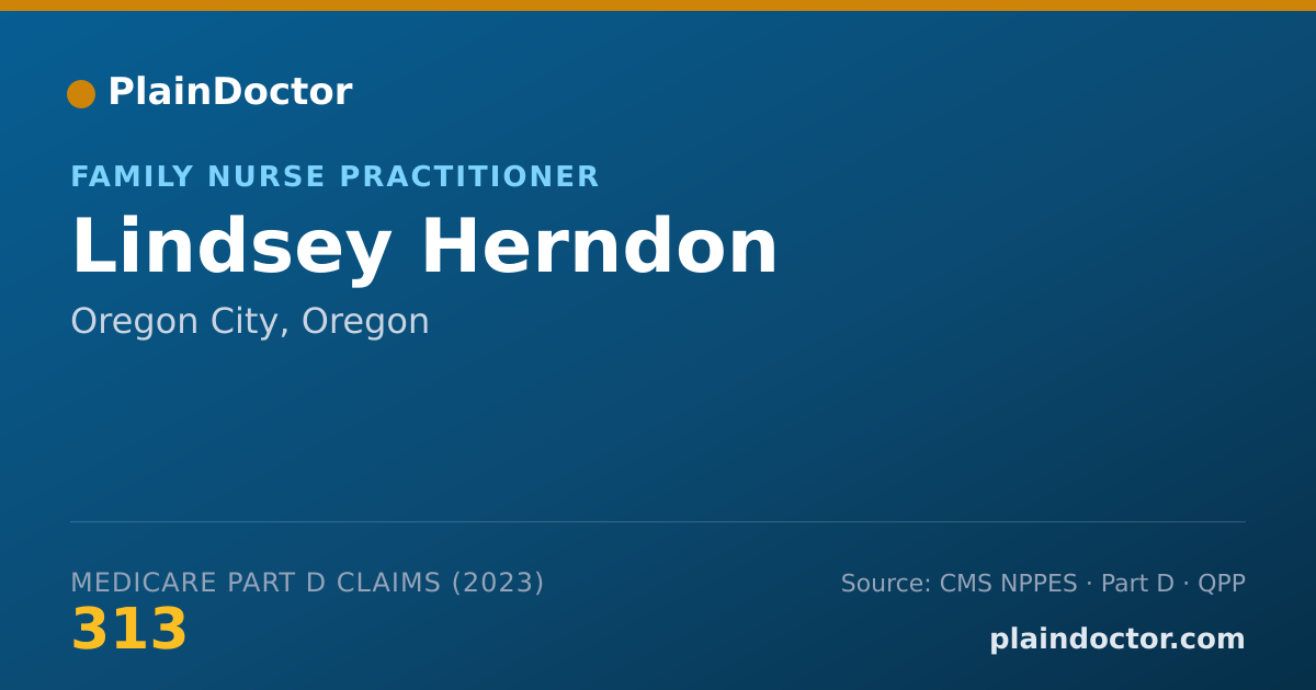 Shareable card for Lindsey Herndon - Family Nurse Practitioner, Oregon City, OR