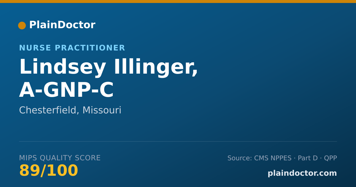 Shareable card for Lindsey Illinger, A-GNP-C - Nurse Practitioner, Chesterfield, MO