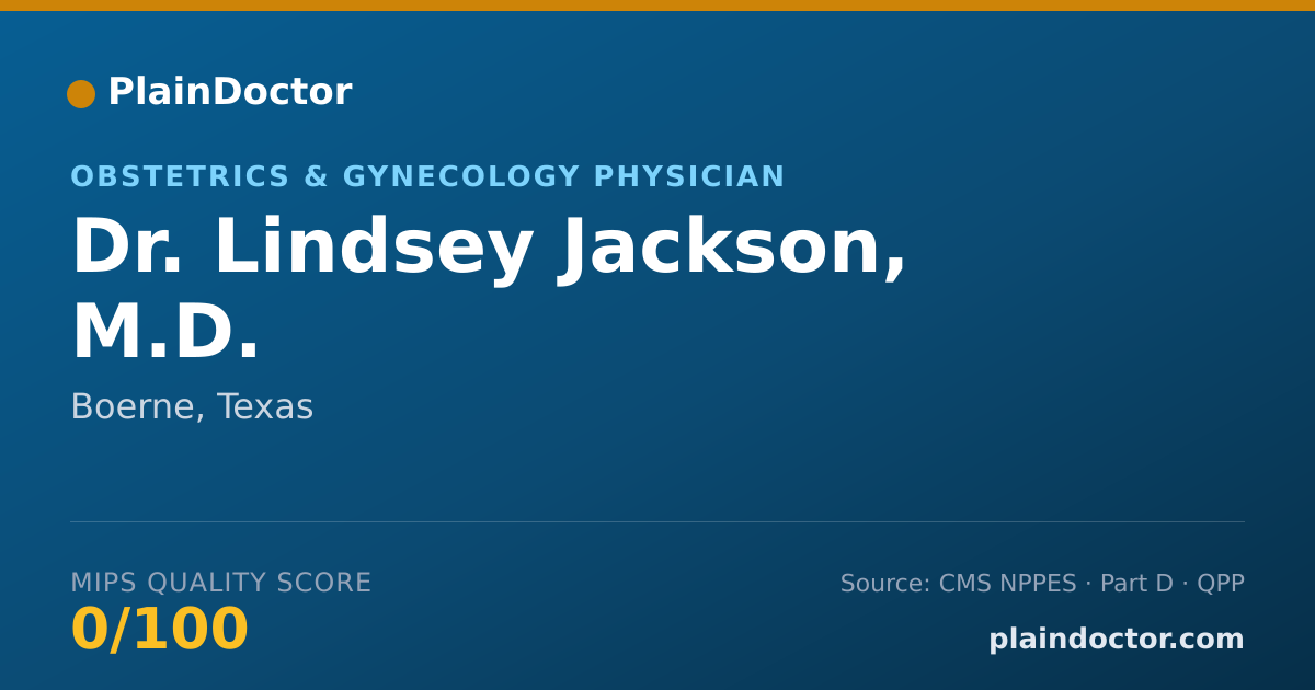 Shareable card for Lindsey Jackson, M.D. - Obstetrics & Gynecology Physician, Boerne, TX