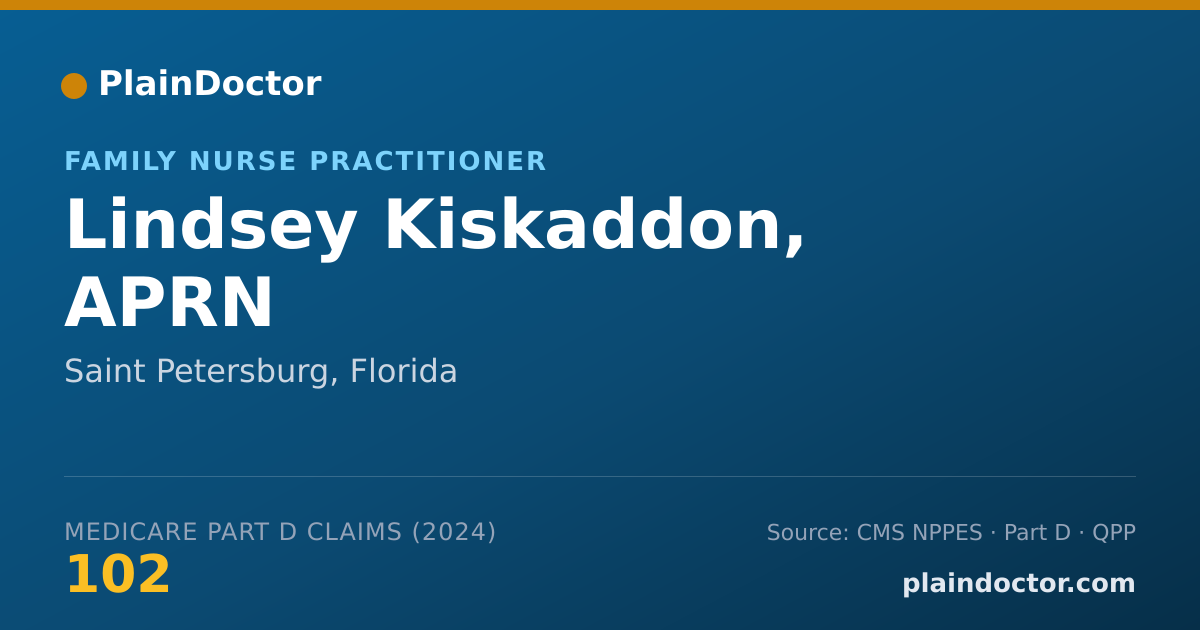 Shareable card for Lindsey Kiskaddon, APRN - Women's Health Nurse Practitioner, Saint Petersburg, FL