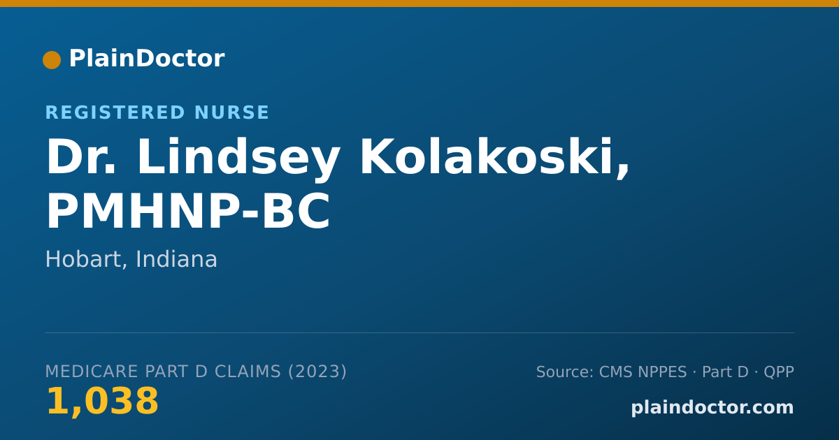 Shareable card for Lindsey Kolakoski, PMHNP-BC - Registered Nurse, Hobart, IN