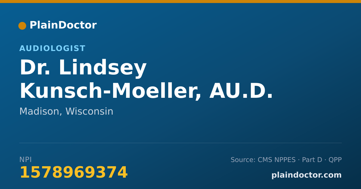 Shareable card for Lindsey Kunsch-Moeller, AU.D. - Audiologist, Madison, WI