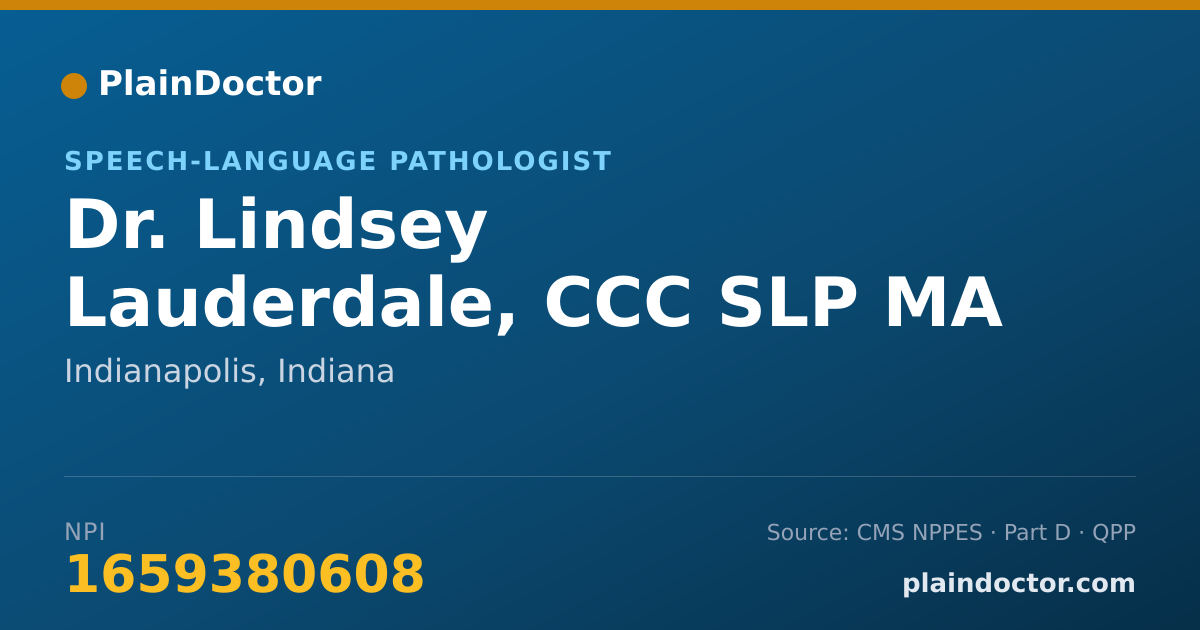 Shareable card for Lindsey Lauderdale, CCC SLP MA - Speech-Language Pathologist, Indianapolis, IN