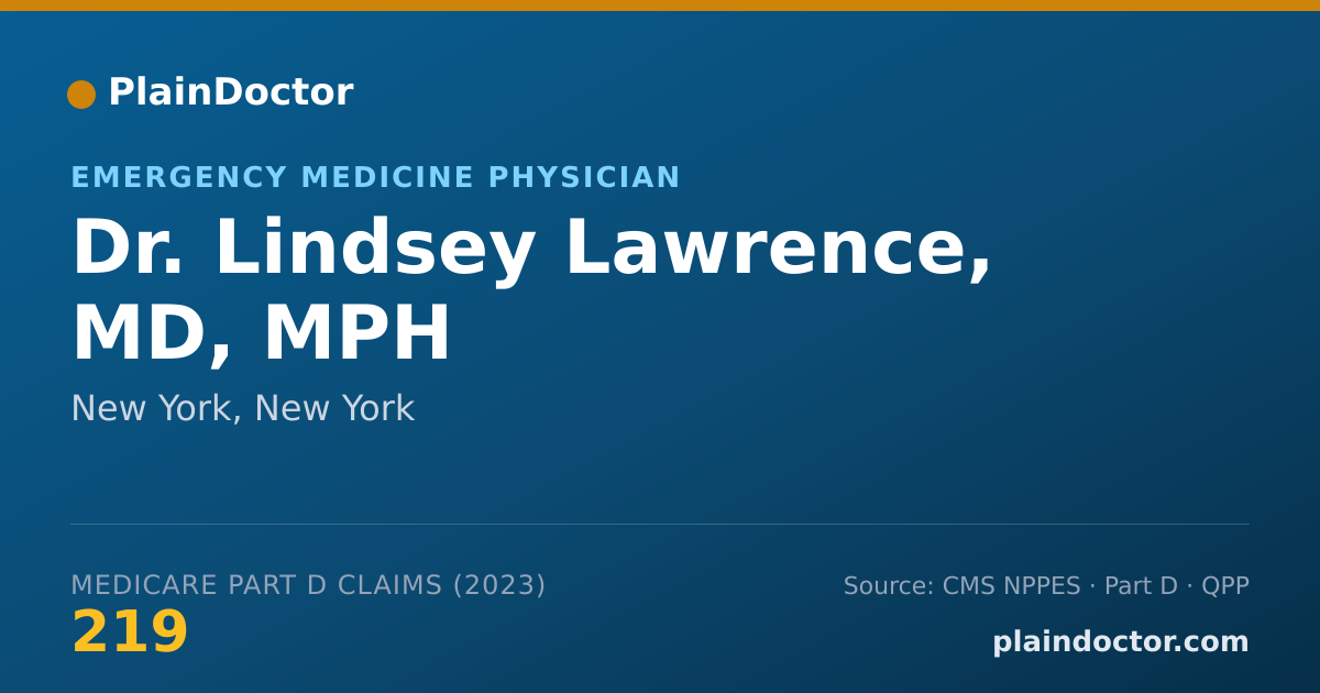 Shareable card for Lindsey Lawrence, MD, MPH - Emergency Medicine Physician, New York, NY