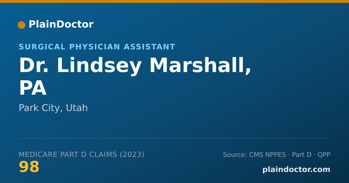 Shareable card for Lindsey Marshall, PA - Surgical Physician Assistant, Park City, UT