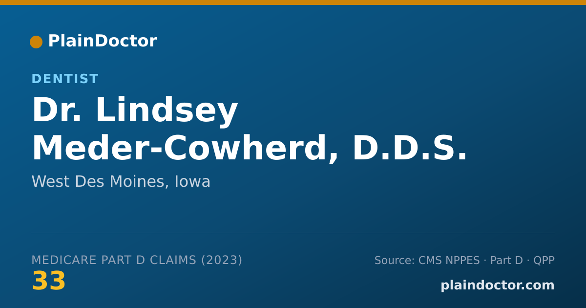 Shareable card for Lindsey Meder-Cowherd, D.D.S. - Dentist, West Des Moines, IA