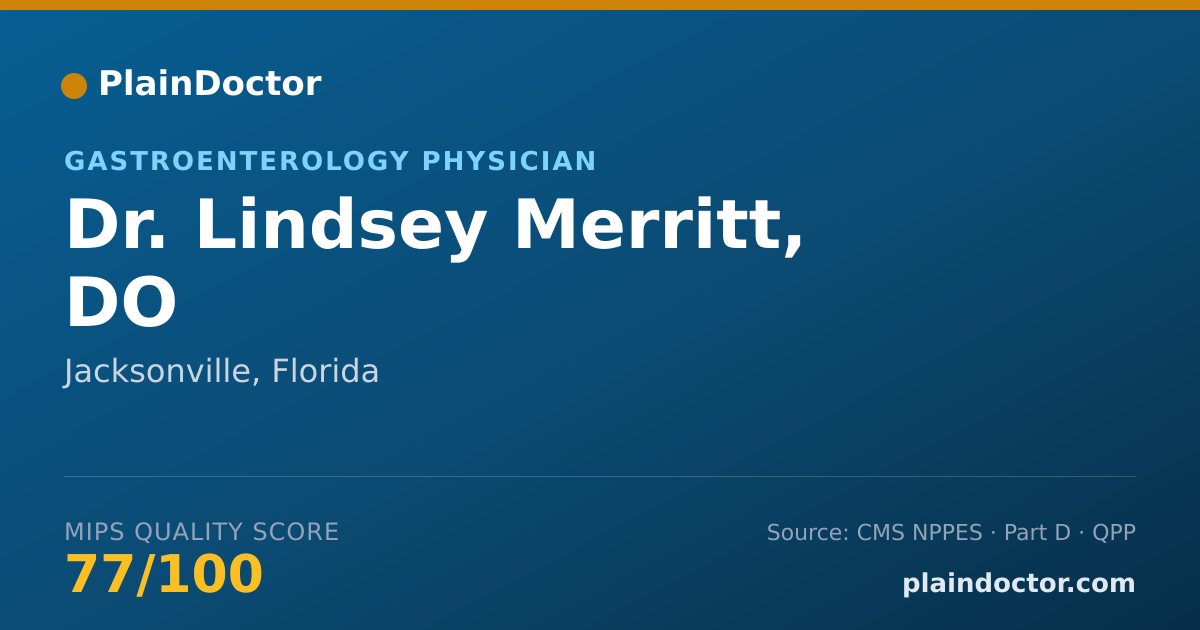 Shareable card for Lindsey Merritt, DO - Gastroenterology Physician, Jacksonville, FL
