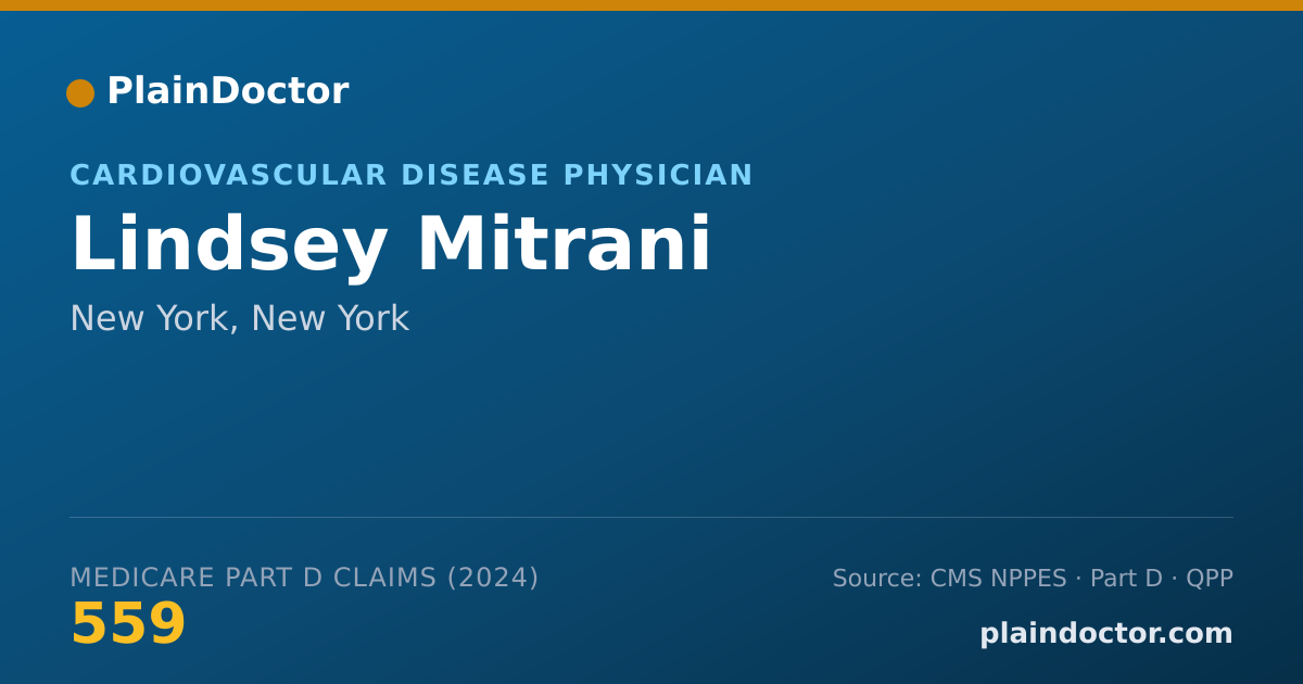 Shareable card for Lindsey Mitrani - Internal Medicine Physician, New York, NY