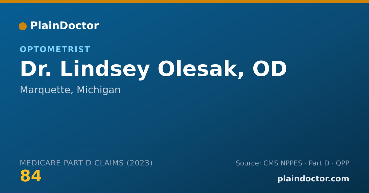 Shareable card for Lindsey Olesak, OD - Optometrist, Marquette, MI
