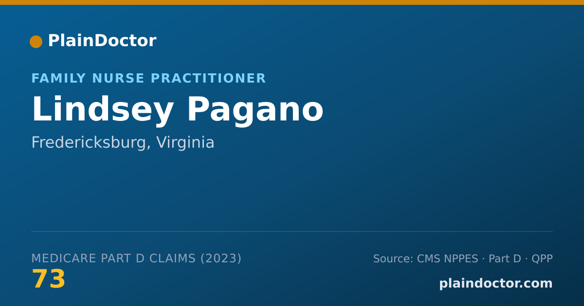 Shareable card for Lindsey Pagano - Family Nurse Practitioner, Fredericksburg, VA