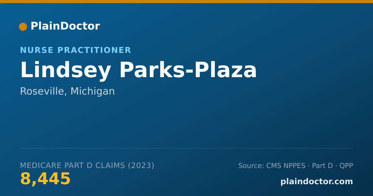 Shareable card for Lindsey Parks-Plaza - Nurse Practitioner, Roseville, MI