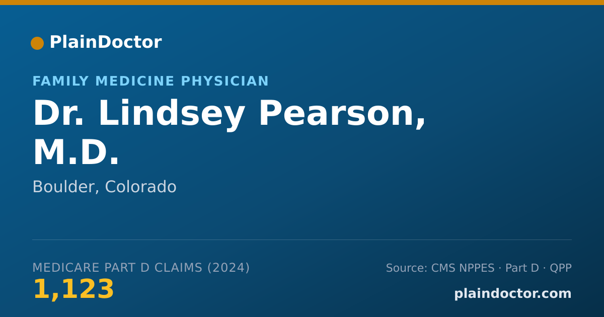 Shareable card for Lindsey Pearson, M.D. - Family Medicine Physician, Lafayette, CO