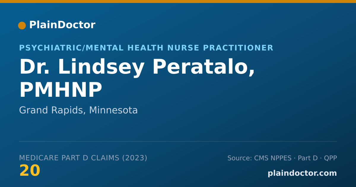 Shareable card for Lindsey Peratalo, PMHNP - Psychiatric/Mental Health Nurse Practitioner, Grand Rapids, MN