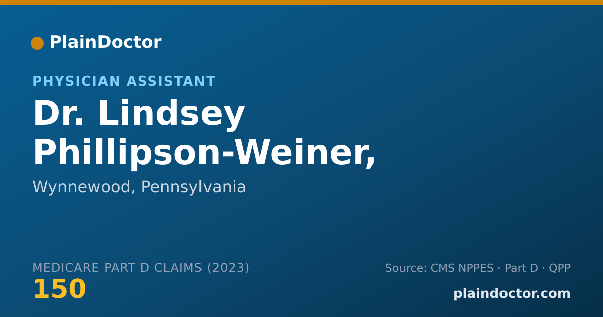 Shareable card for Lindsey Phillipson-Weiner, PA-C - Physician Assistant, Wynnewood, PA