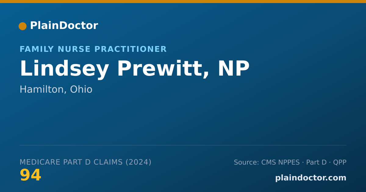 Shareable card for Lindsey Prewitt, NP - Family Nurse Practitioner, Hamilton, OH