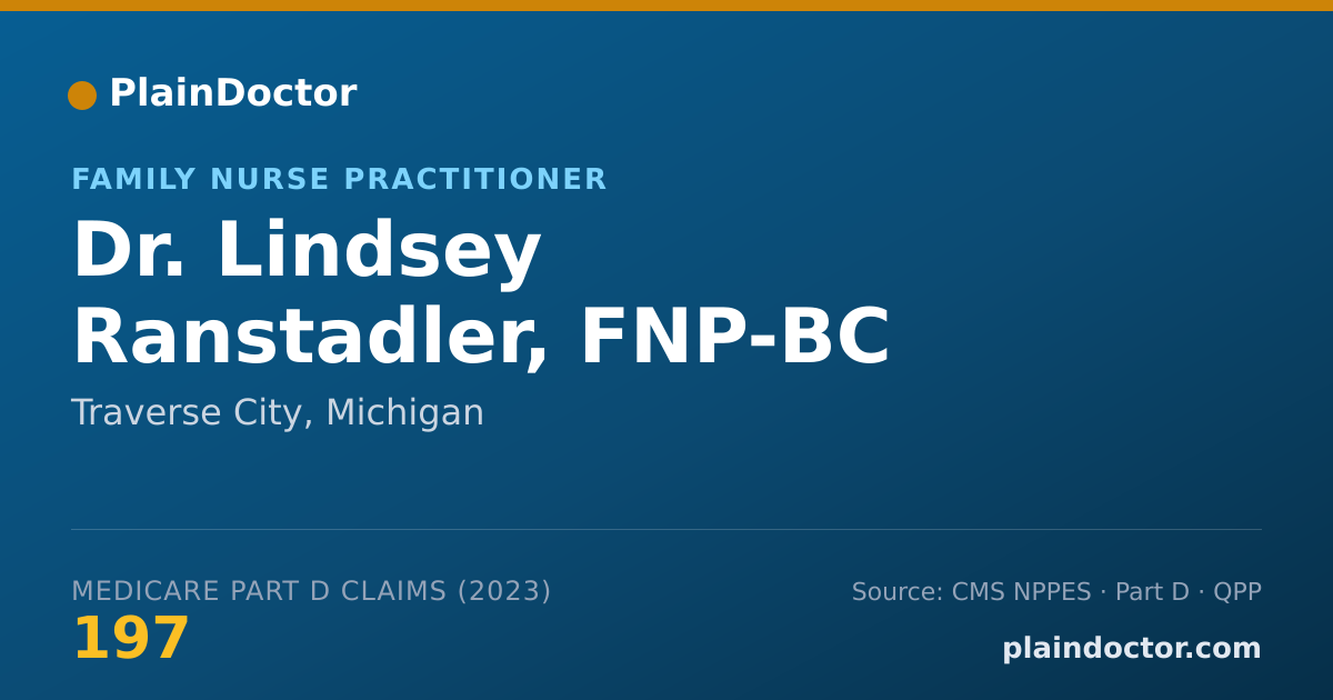 Shareable card for Lindsey Ranstadler, FNP-BC - Family Nurse Practitioner, Traverse City, MI