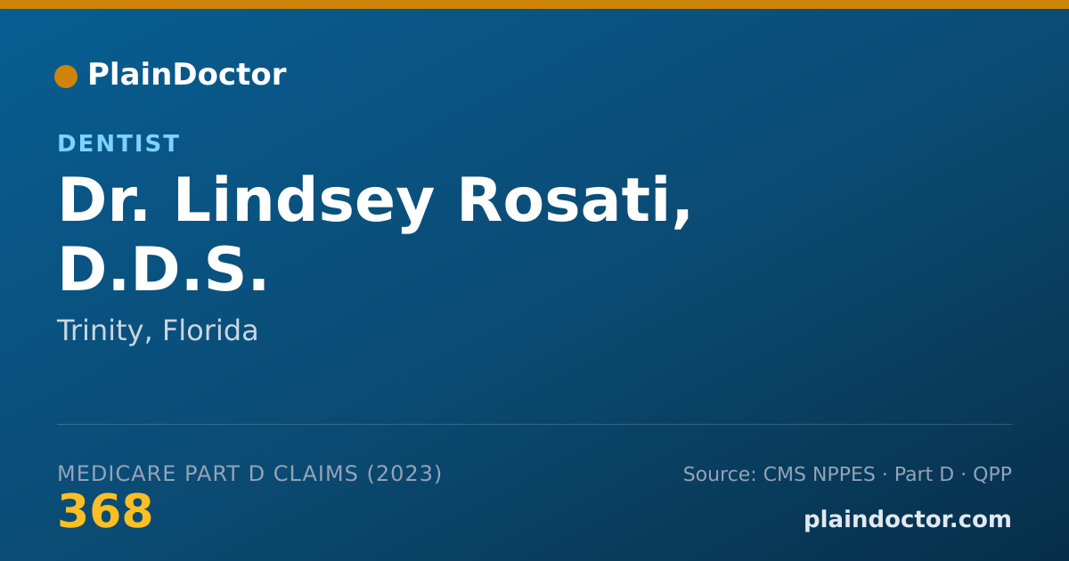 Shareable card for Lindsey Rosati, D.D.S. - Dentist, Trinity, FL