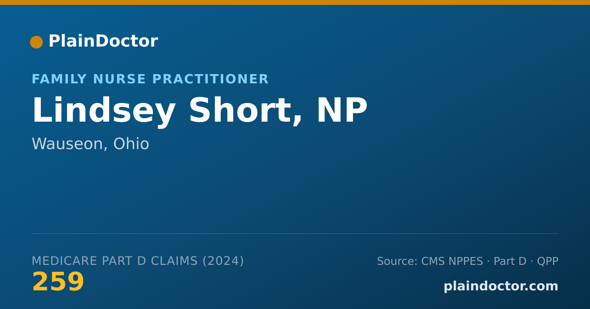 Shareable card for Lindsey Short, NP - Family Nurse Practitioner, Wauseon, OH