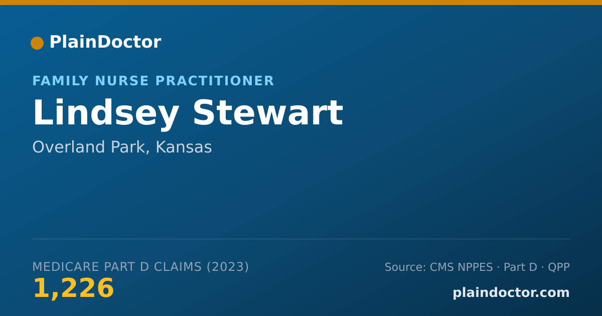 Shareable card for Lindsey Stewart - Family Nurse Practitioner, Overland Park, KS