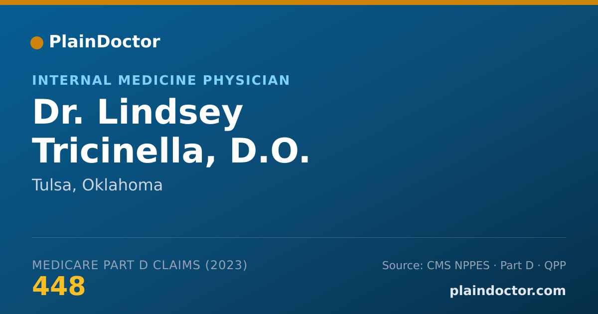 Shareable card for Lindsey Tricinella, D.O. - Internal Medicine Physician, Tulsa, OK