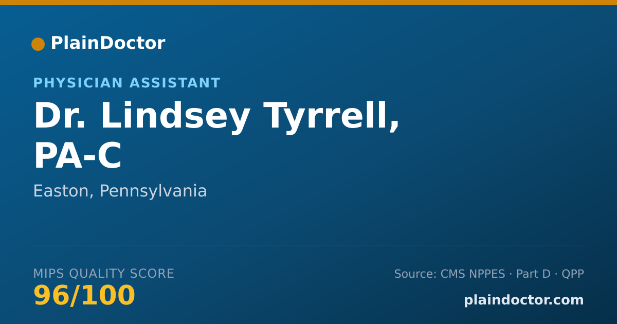 Shareable card for Lindsey Tyrrell, PA-C - Physician Assistant, Easton, PA