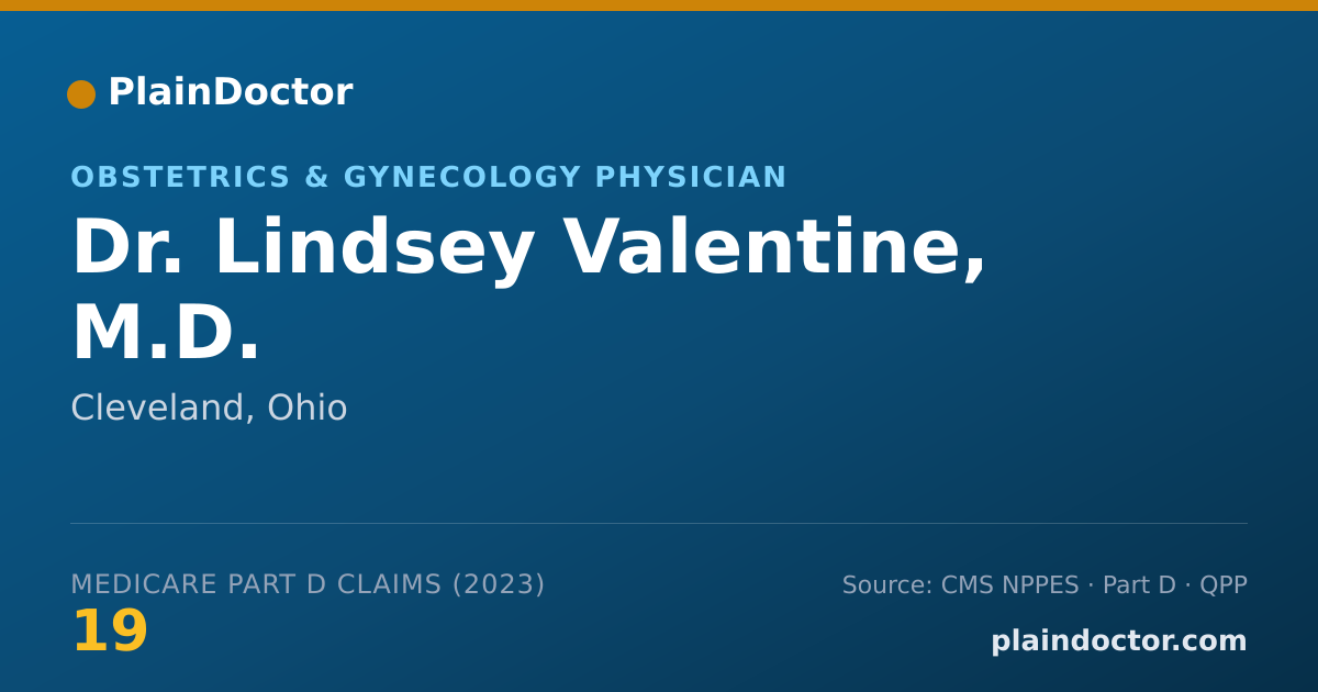 Shareable card for Lindsey Valentine, M.D. - Obstetrics & Gynecology Physician, Cleveland, OH