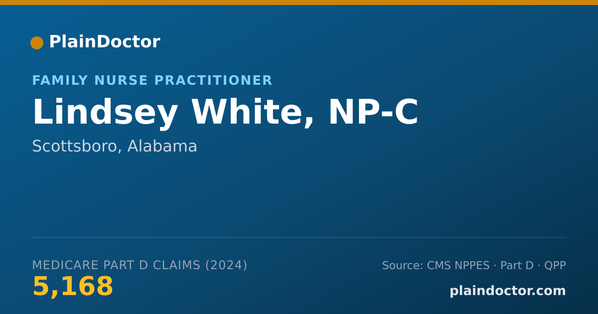 Shareable card for Lindsey White, NP-C - Family Nurse Practitioner, Scottsboro, AL